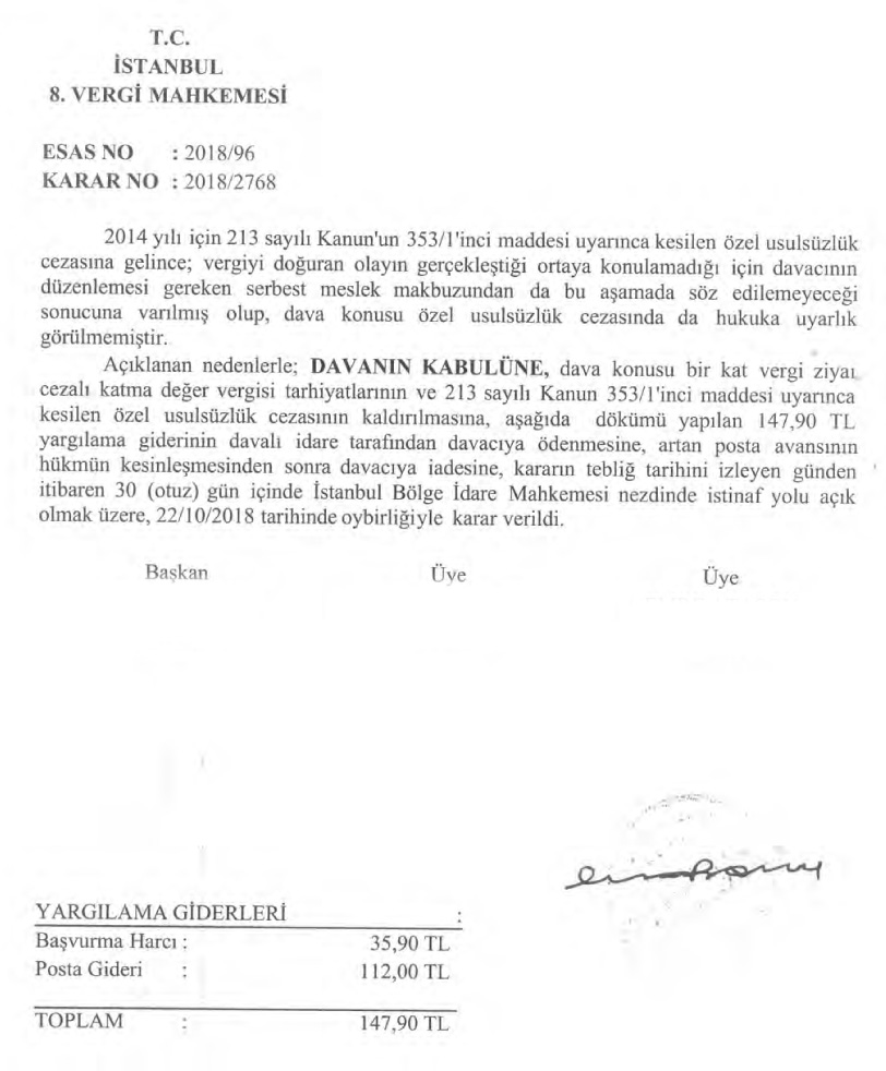 AVUKATLIK HZMETNDE TAKP EDLEN DAVA VEYA N KESN HÜKÜMLE SONUÇLANMASI LE BRLKTE VERGY DOURAN OLAYIN GERÇEKLEECE, CRA TAKPLERNN, ALACAIN TAM OLARAK TAHSL LE SONUÇLANMI OLACAI VE KDV’Y DOURACAK OLAYIN GERÇEKLEECE